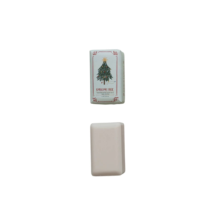 Christmas Tree Scented Olive Oil and Shea Butter Milled Bar Soap