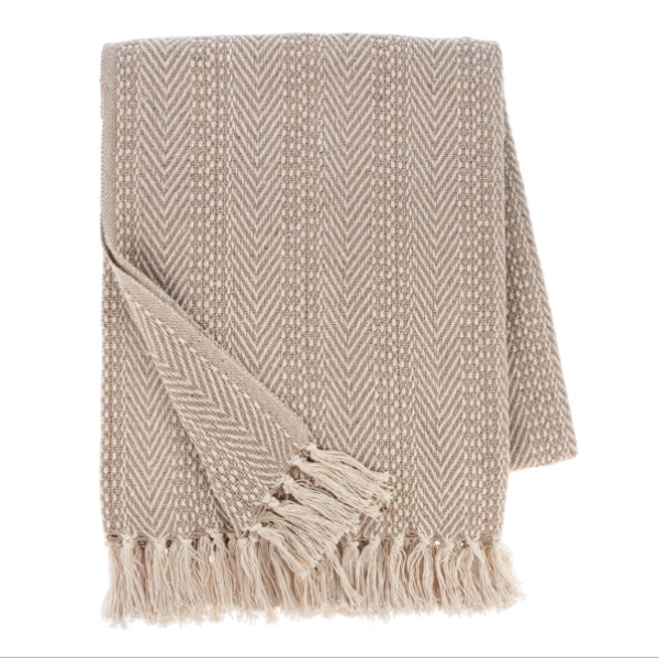 Chevron Stripe Woven Throw