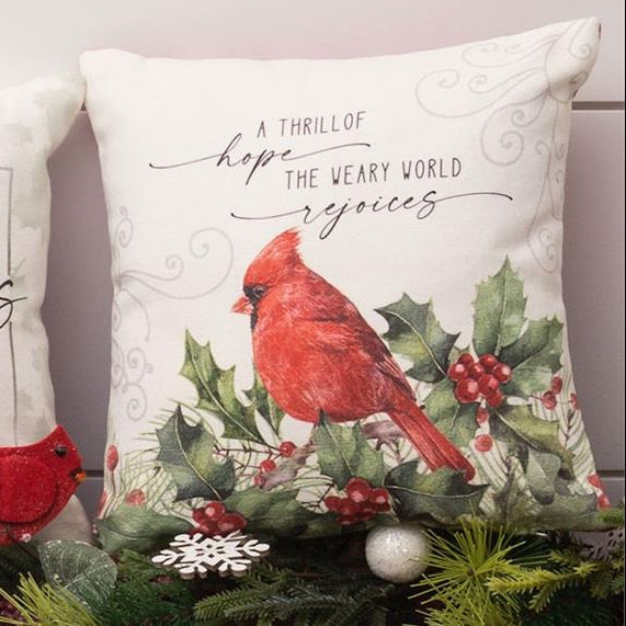 Mini Pillows - Cardinal and Holly