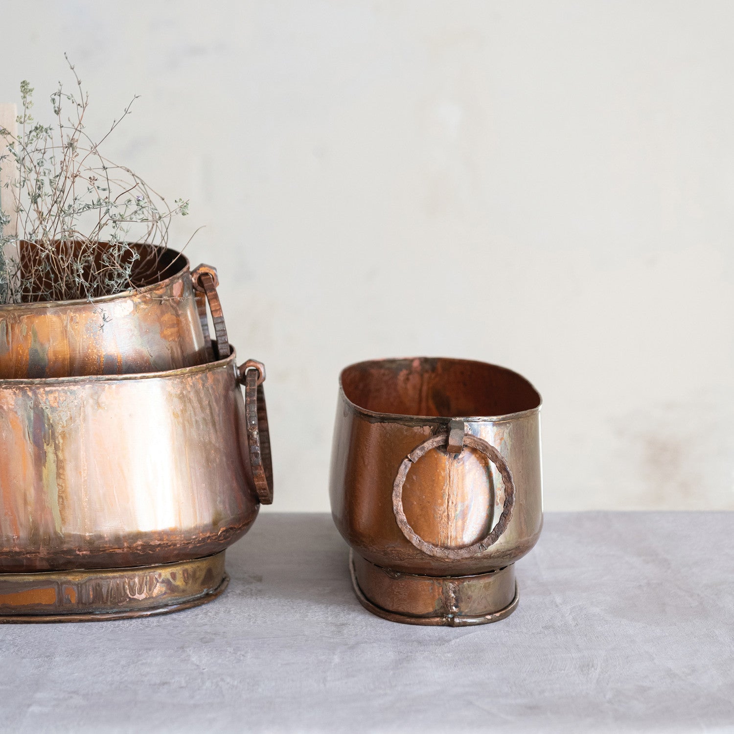 Metal Planters, 3 Sizes
