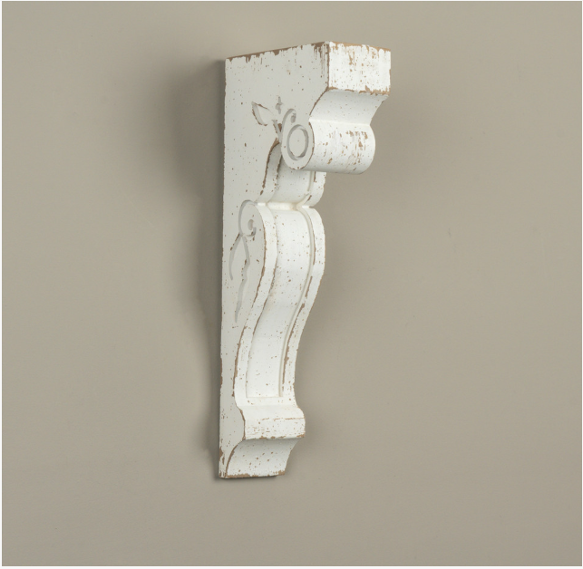 20" WHITE WOOD CORBEL