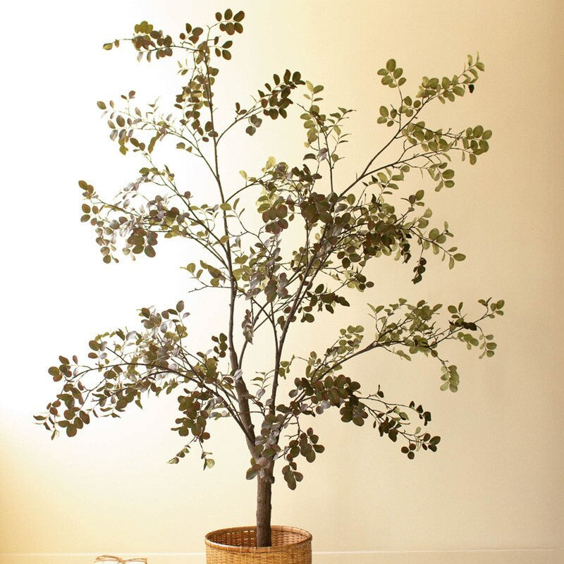 Artificial Crepe Myrtle Tree in a Black Plastic Pot