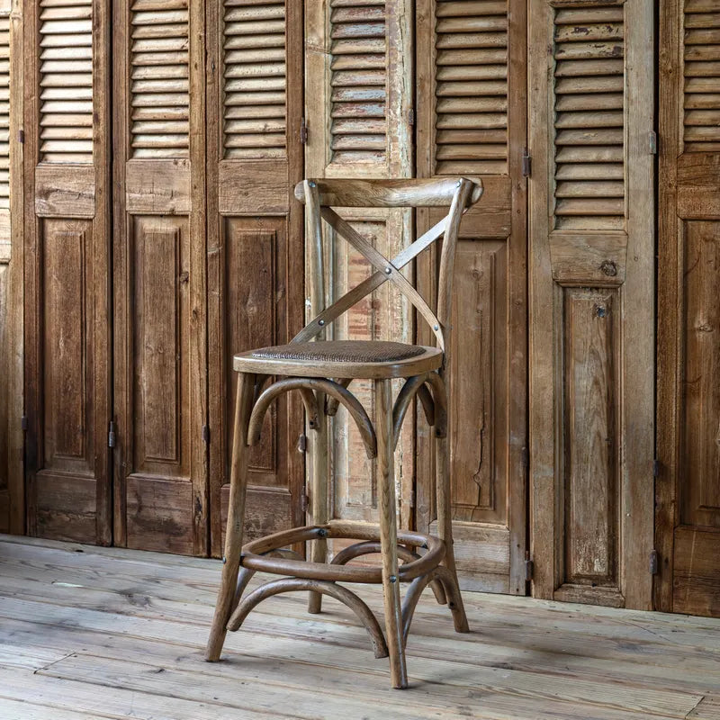 Cross Back Counter Stool