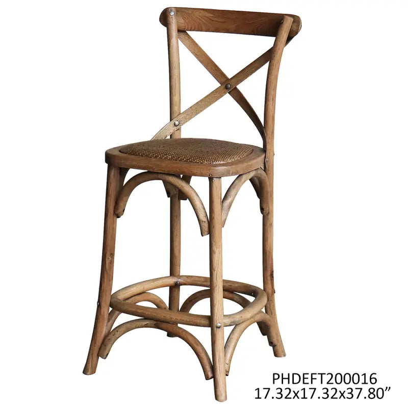 Cross Back Counter Stool