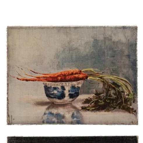 Canvas Wall Décor w/ Vegetable Still Life, Carrot