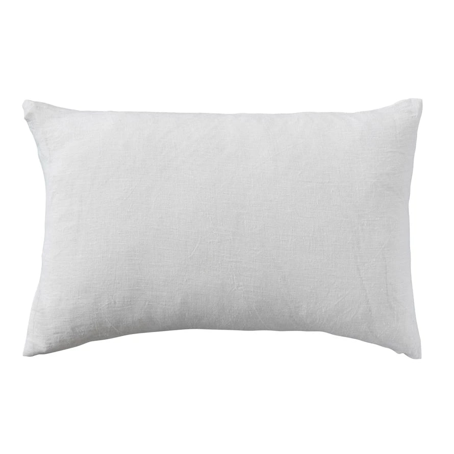 Stonewashed Linen Lumbar Pillow