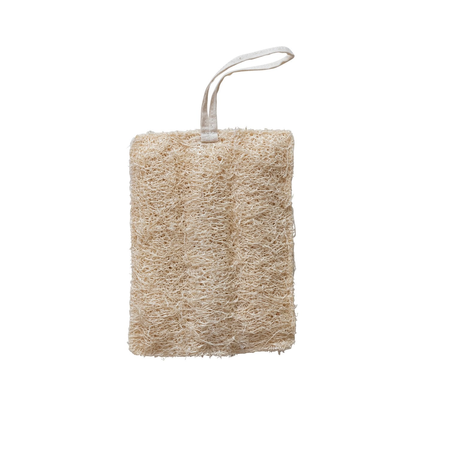 Loofah w/ Cotton Rope Hanger, Natural