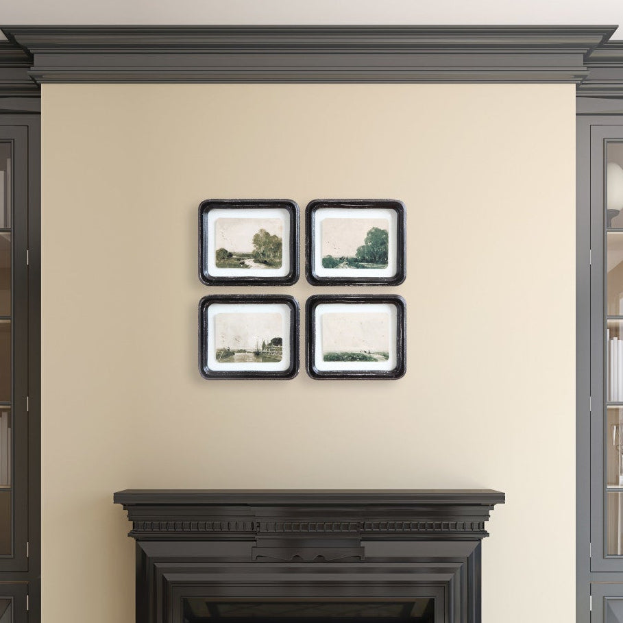 Distressed Wood Framed Wall Decor, 4 Styles