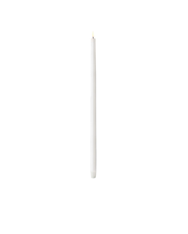 LED Tall Taper Candle, Nordic White, Smooth Extra Large