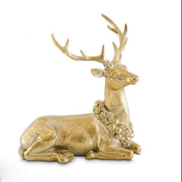 Antique Gold Resin Deer