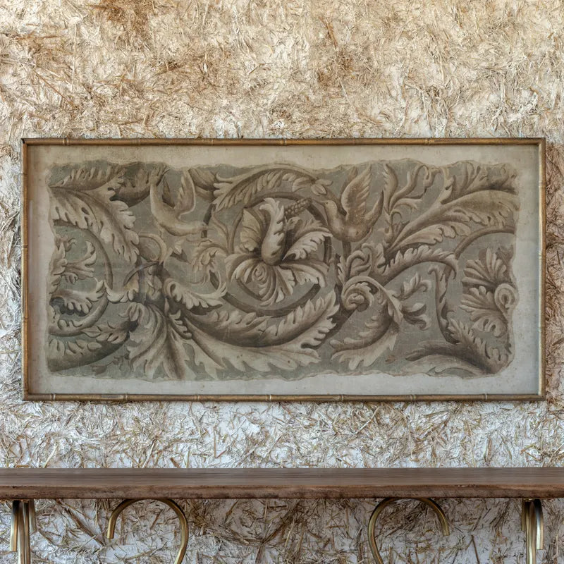 Vintage Style Framed Paper