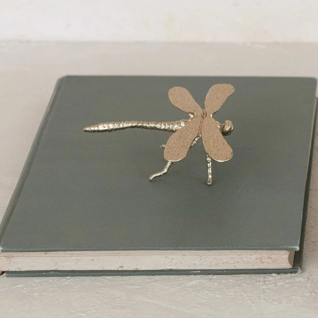 Pewter Dragonfly, Gold Finish