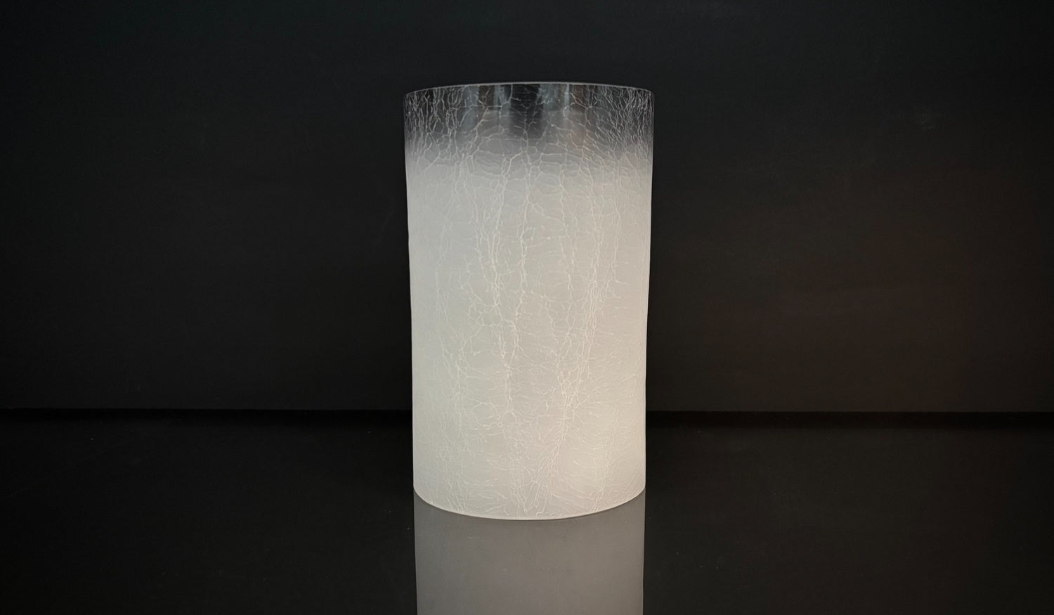 GREY CRACKLE/FROSTED CYLINDER – MEDIUM