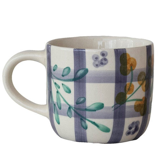 Hand-Painted Stoneware Mug, 2 Styles