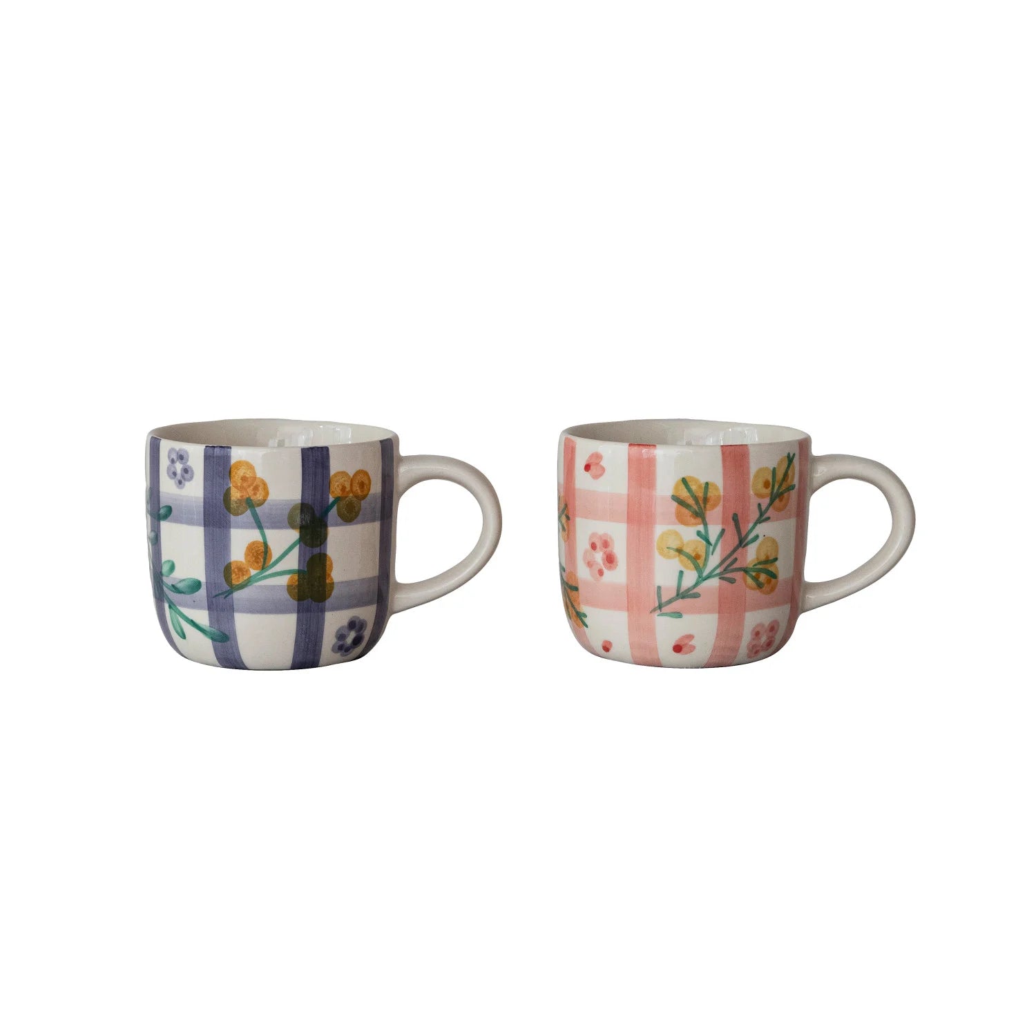 Hand-Painted Stoneware Mug, 2 Styles