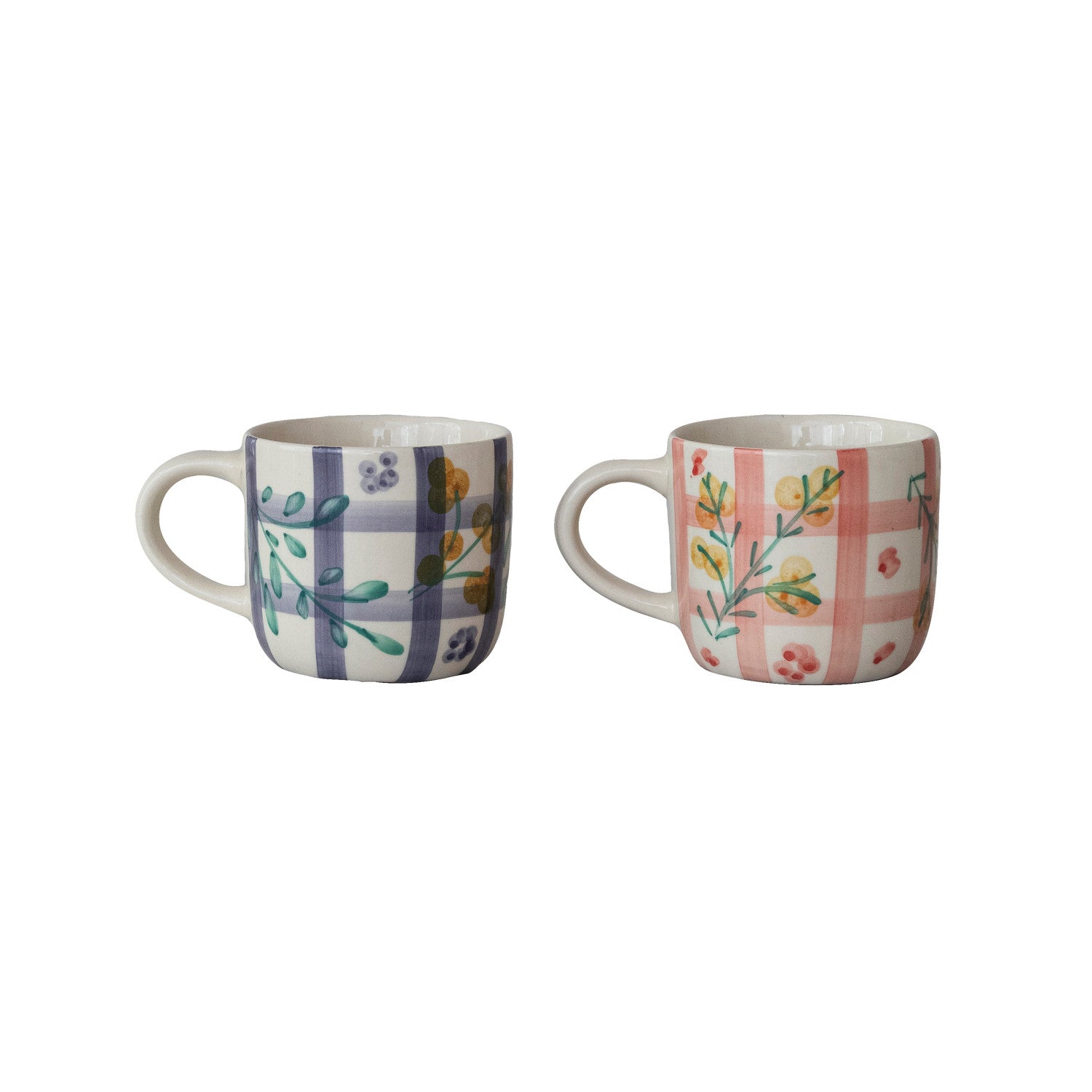 Hand-Painted Stoneware Mug, 2 Styles