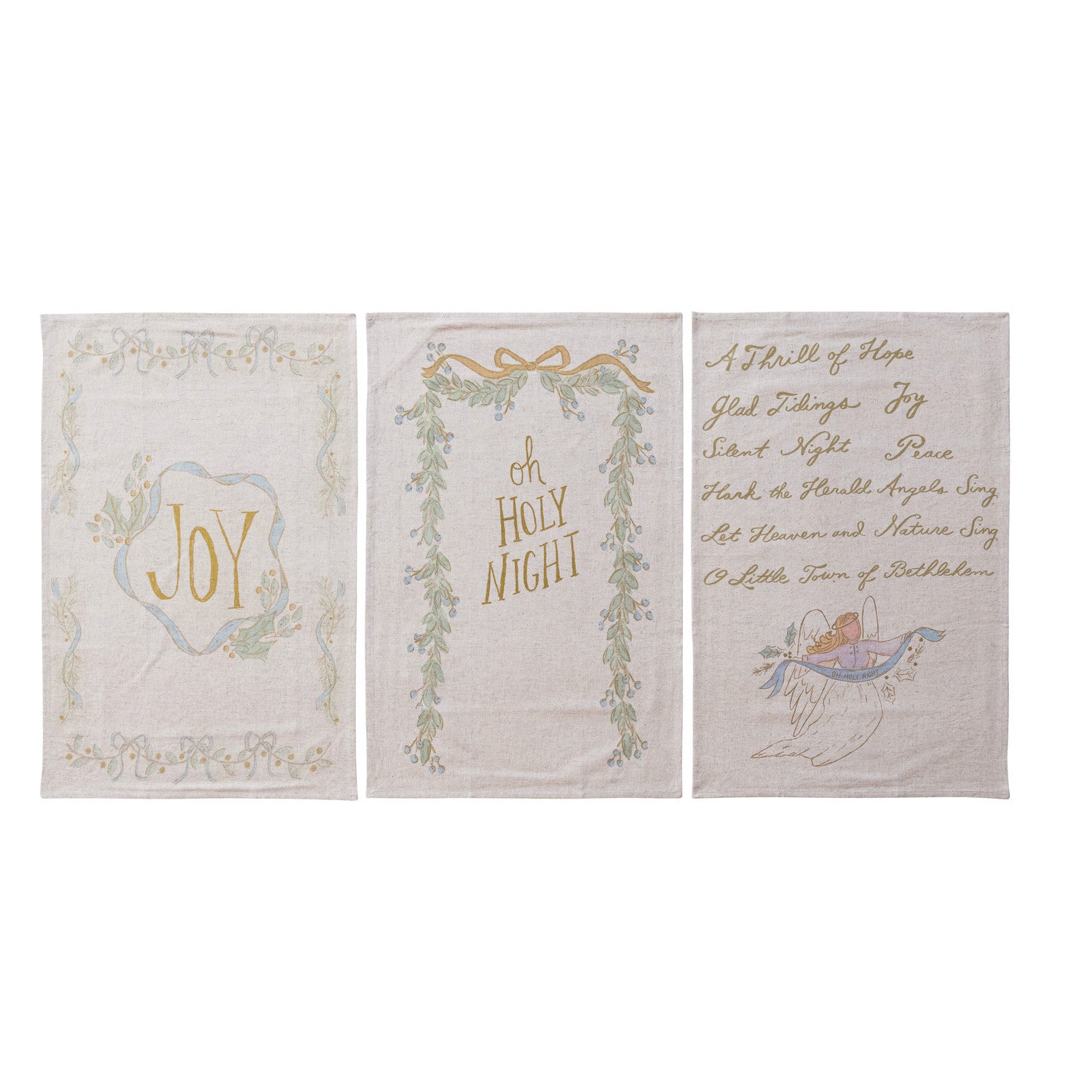 Tea Towel with Holiday Saying