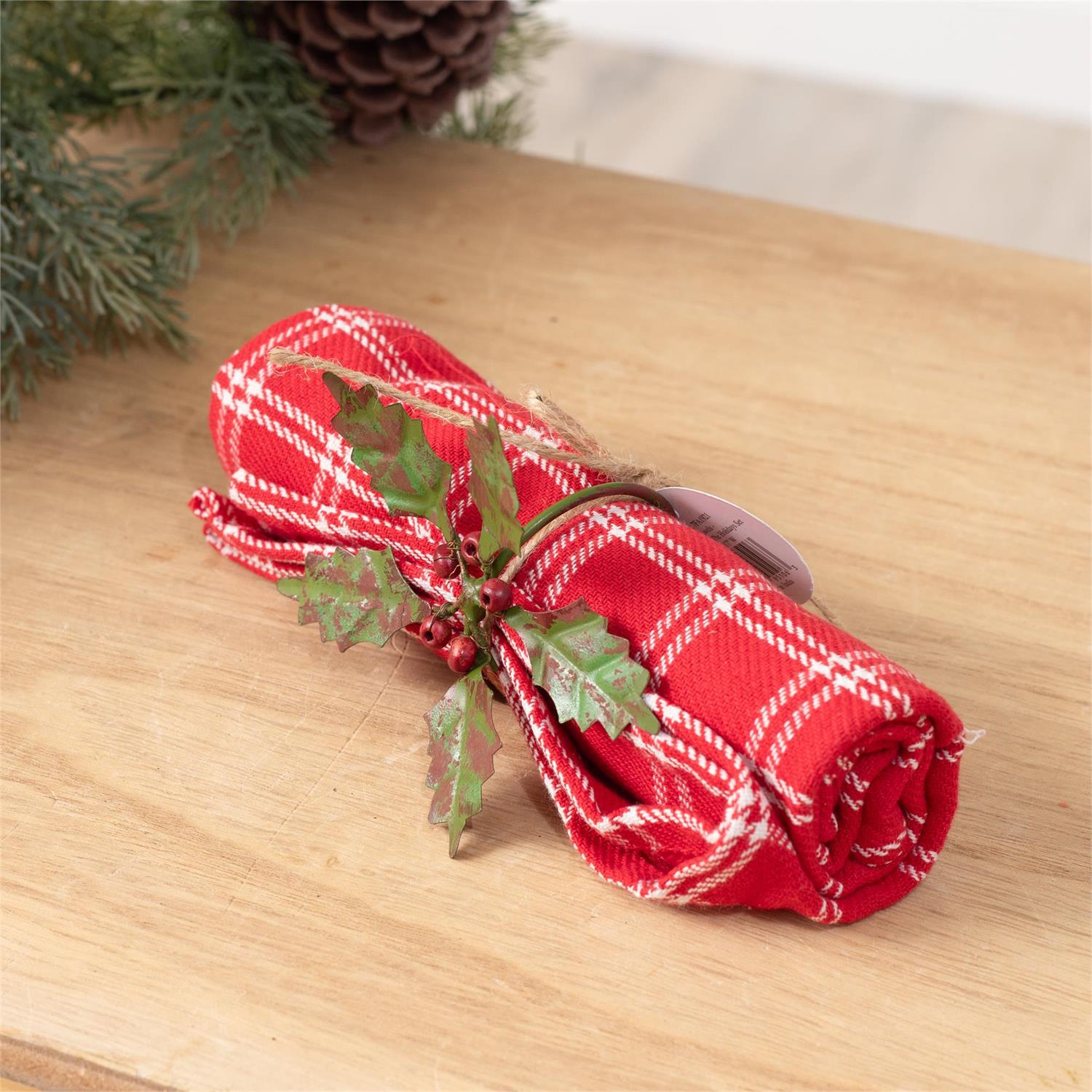 Vintage Holly Napkin Ring