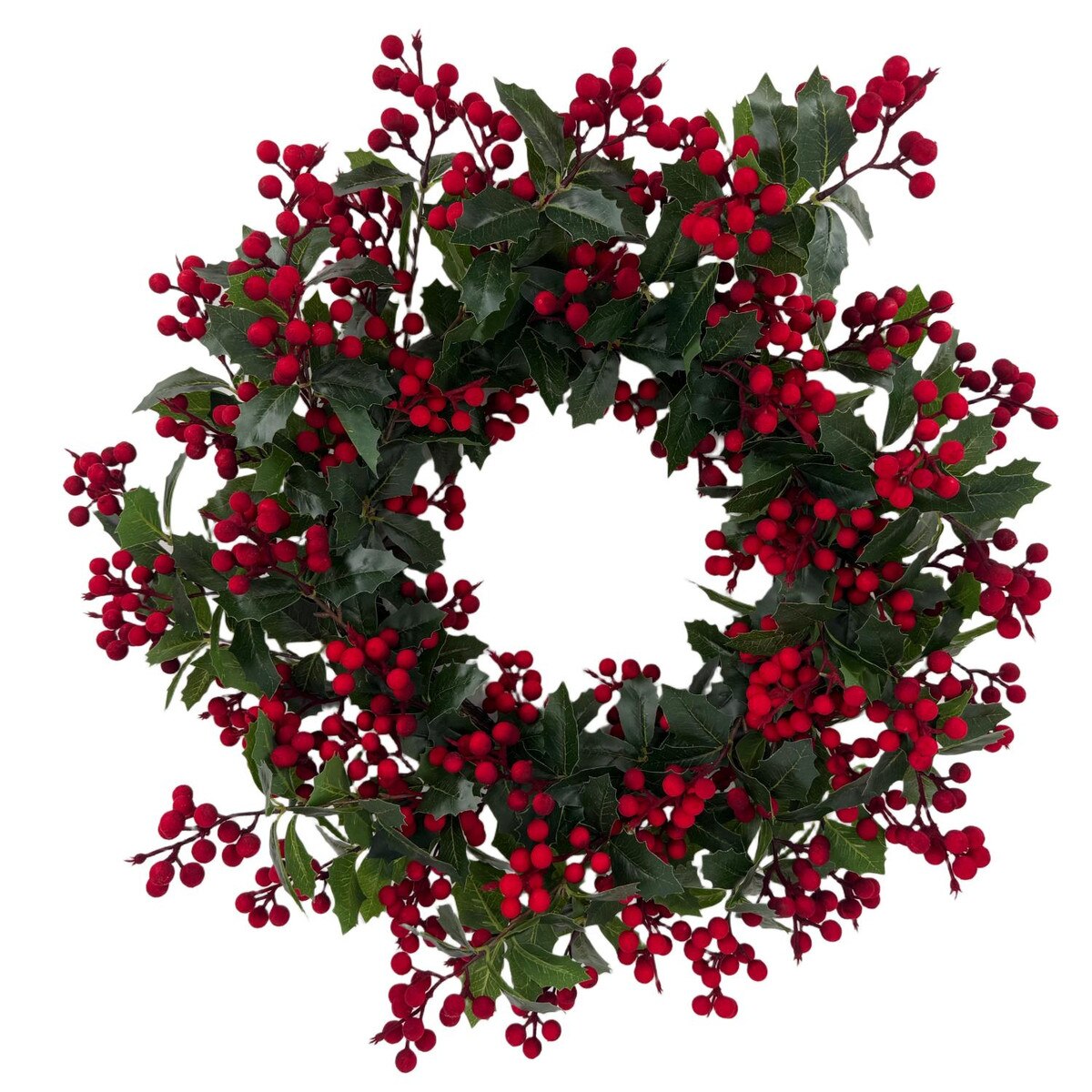 Holly & Red Berry Wreath