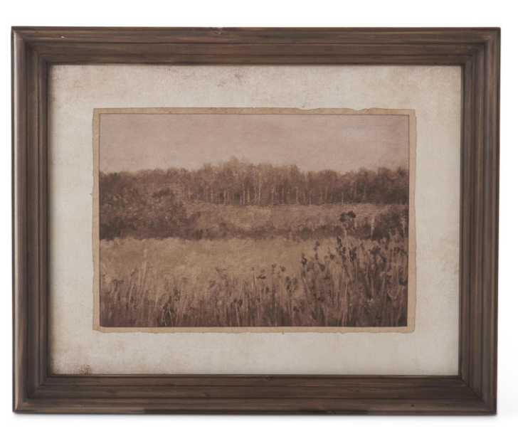 Dark Fir Wood Framed Nature scape Print
