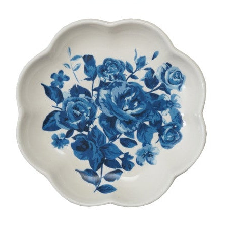 Stoneware Plate Shaped Magnet with Floral Image, 6 Styles