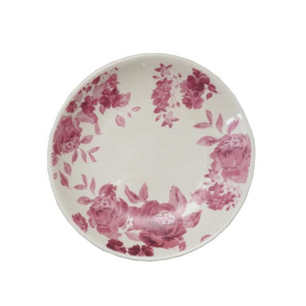 Stoneware Plate Shaped Magnet with Floral Image, 6 Styles