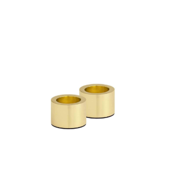 Light Candleholder Taper, Matte Brass, 2-pack