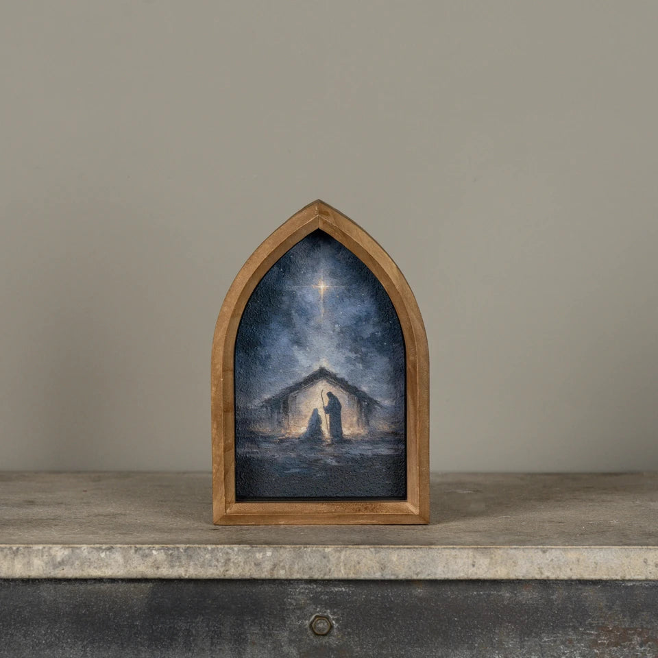 NATIVITY FRAMED TABLETOP SIGN