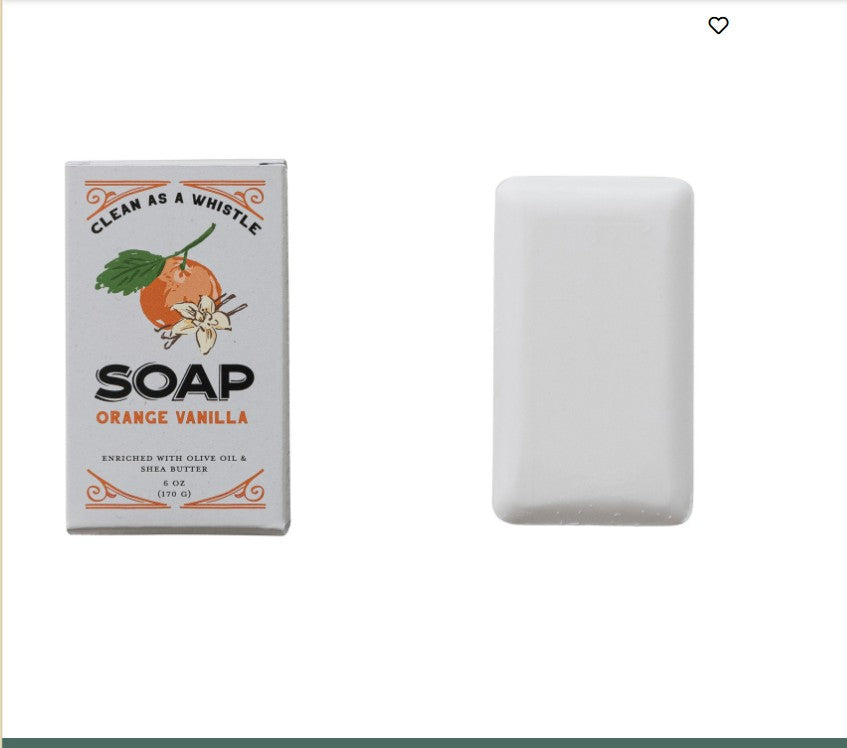 Orange Vanilla Scented Olive Oil & Shea Butter Triple Milled Bar Soap