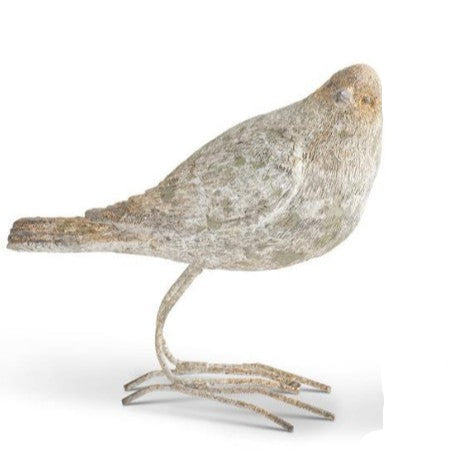 Patina Finished Resin Birds w/Metal Feet