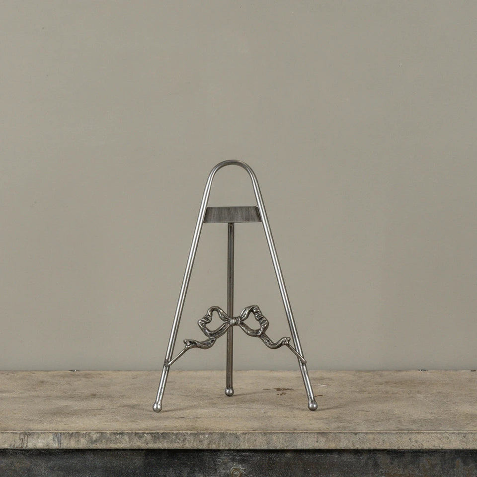 PEWTER BOW MINI EASEL