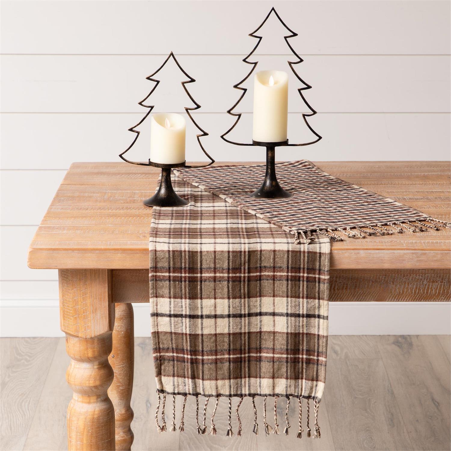 Table Runner - Brown Plaid