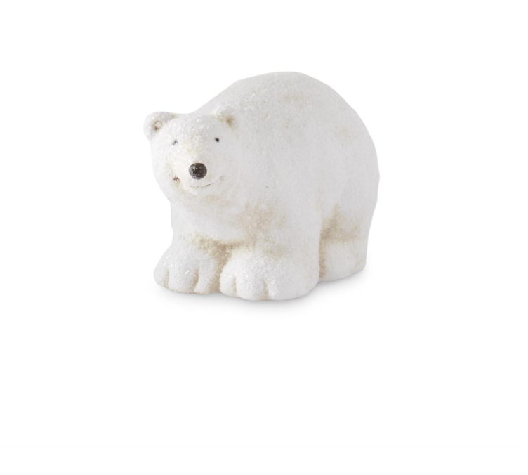Snowy Glittered Polar Bears