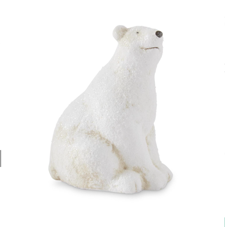 Snowy Glittered Polar Bears