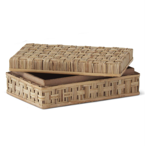 Basket Weave Cane Box