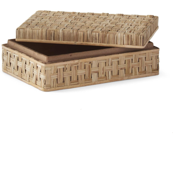 Basket Weave Cane Box