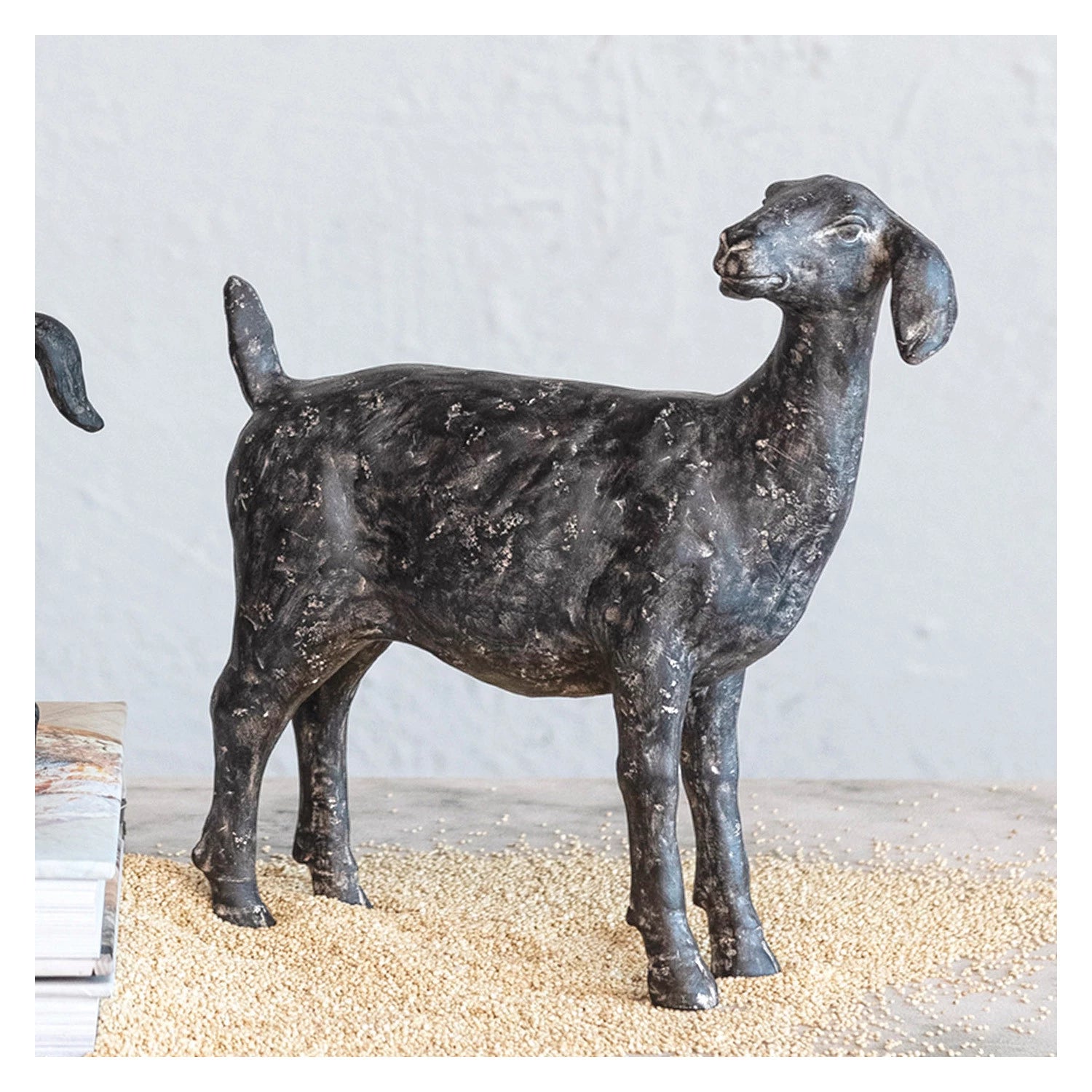 Resin Goat, Cast Iron Finish