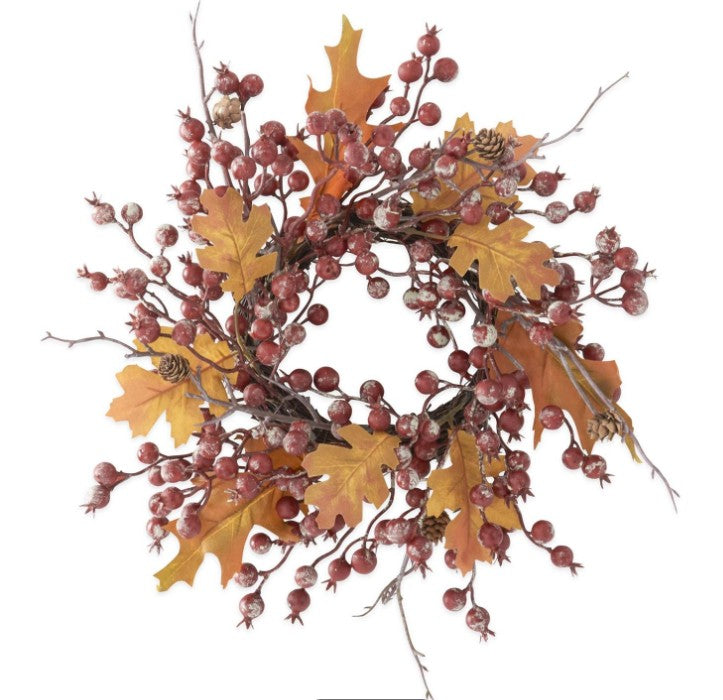 Rosehip Twig & Pinecone Candle Ring