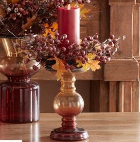 Rosehip Twig & Pinecone Candle Ring