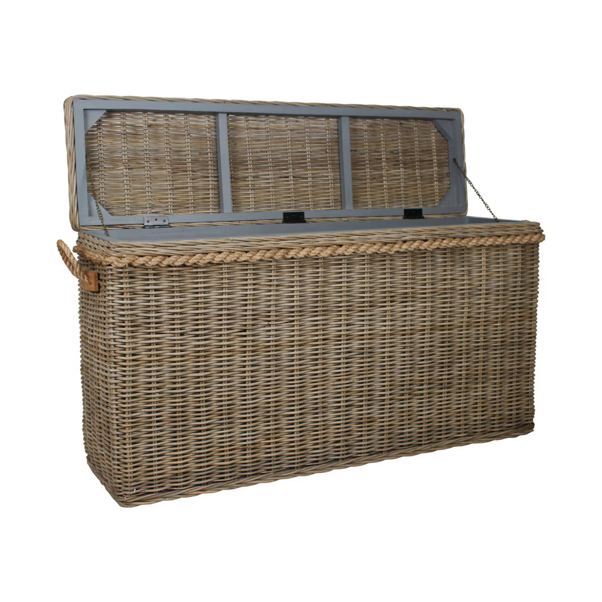 Sabrina Basket Console Table With Storage