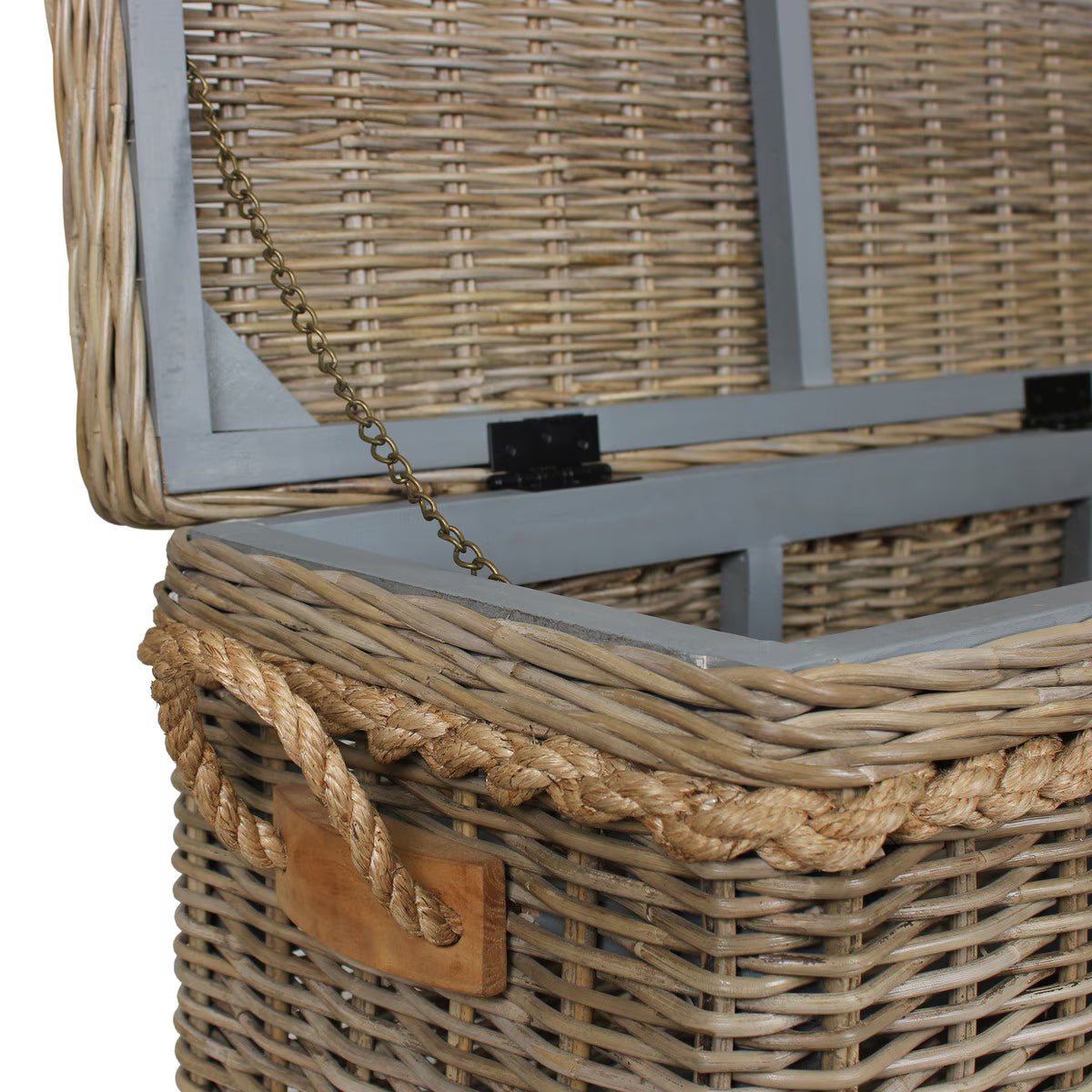 Sabrina Basket Console Table With Storage