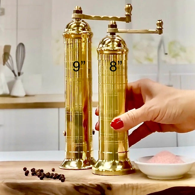 The Original 'brass Mill' - 9" Salt Grinder