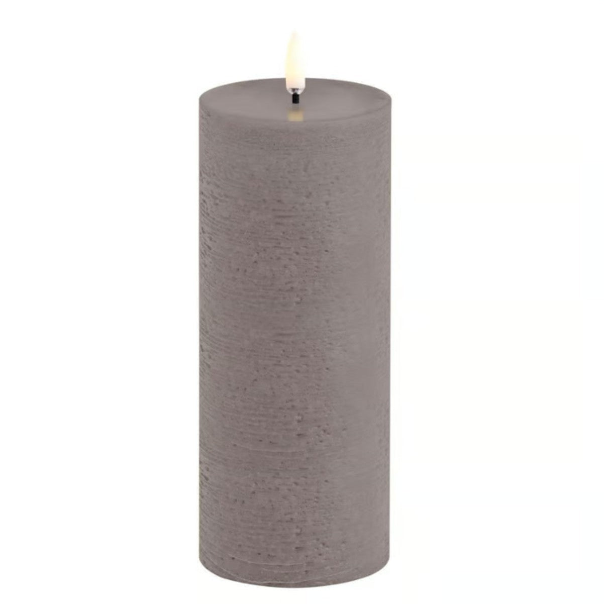 LED Pillar Candle, Sandstone, Rustic, 3 x 8"