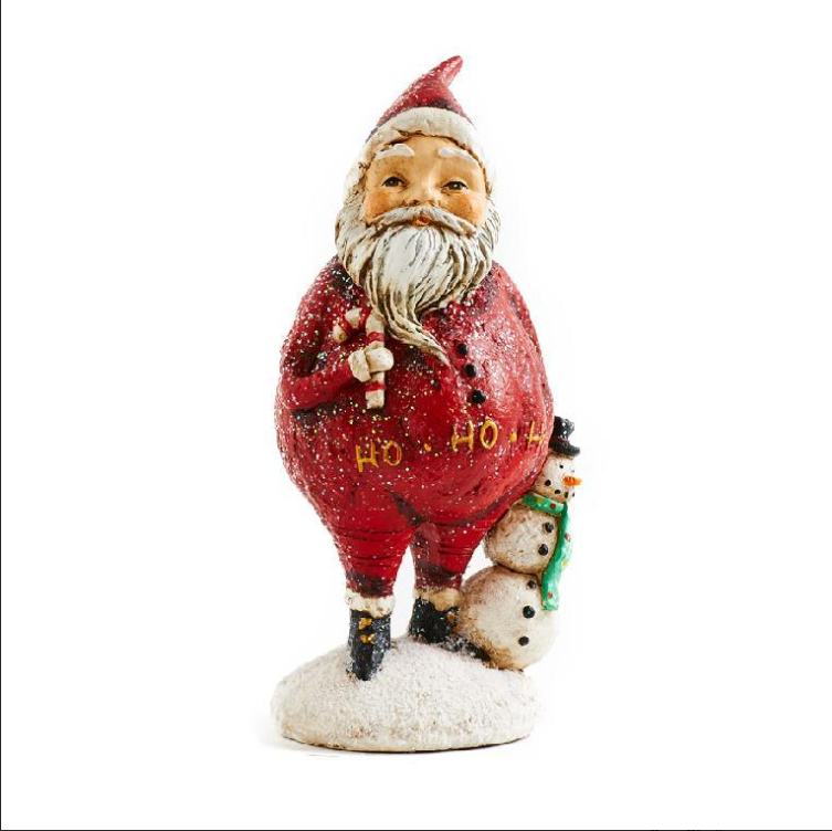 Santa Holding Snowman