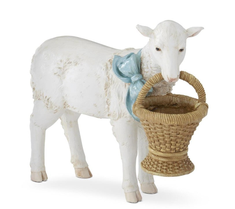 Resin Sheep w/Basket