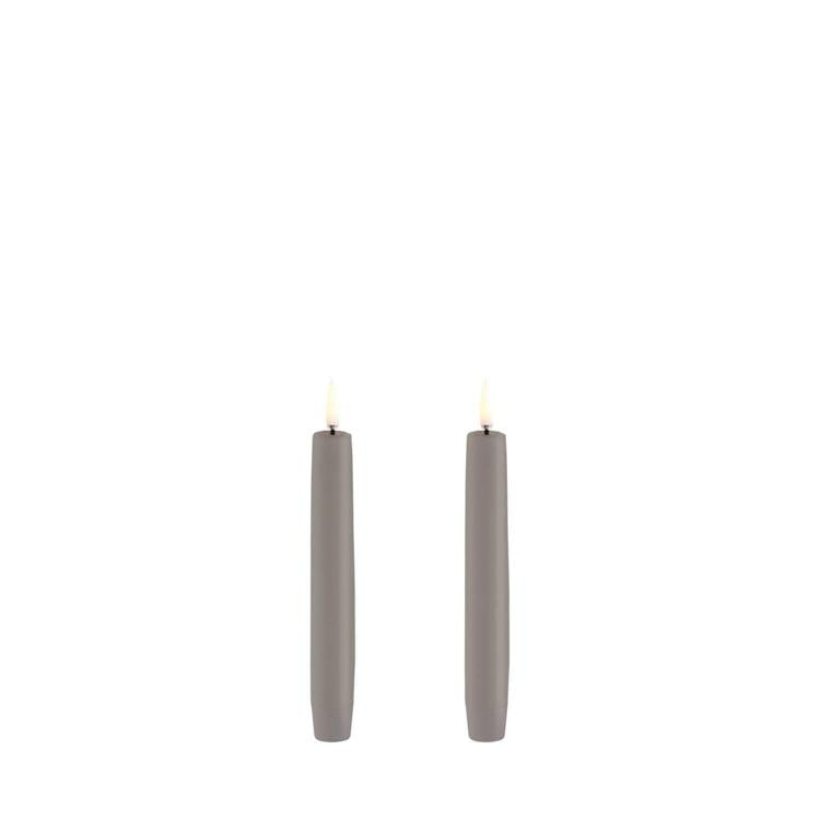 LED Taper Candle, Sandstone, Smooth, 2-pack