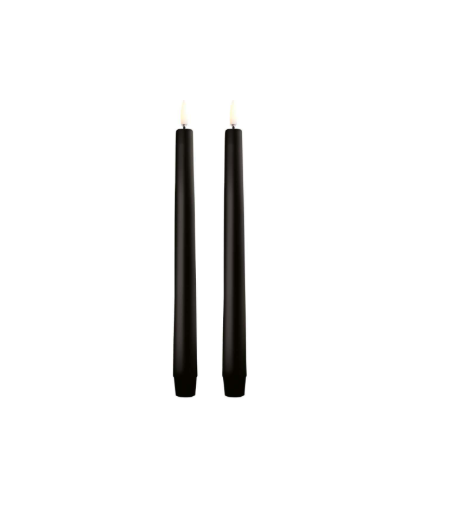 LED Taper Candle, Plain Black
