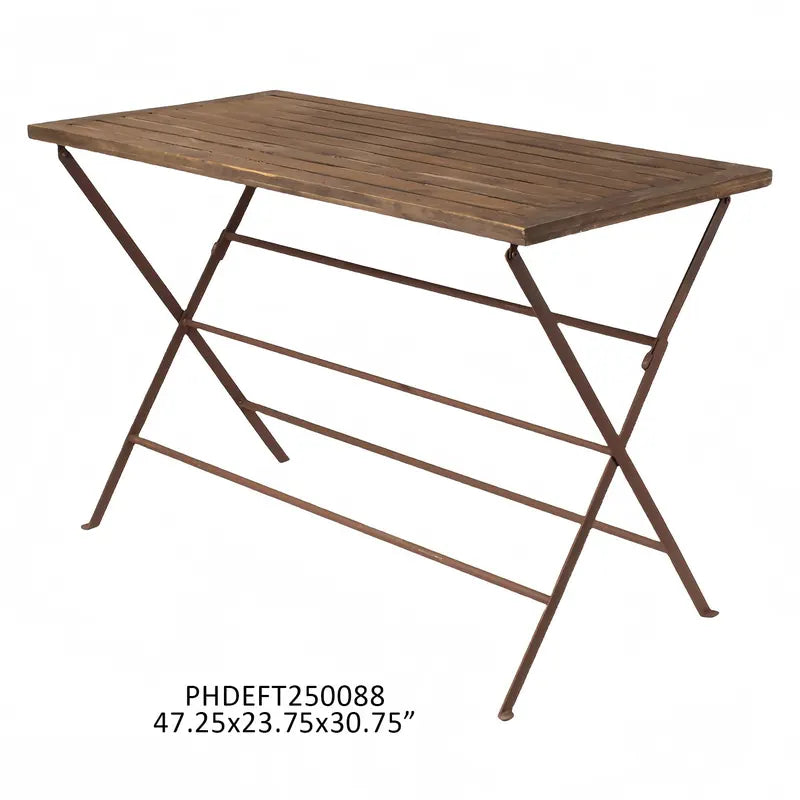 Sonoma Wood and Iron Winery Table