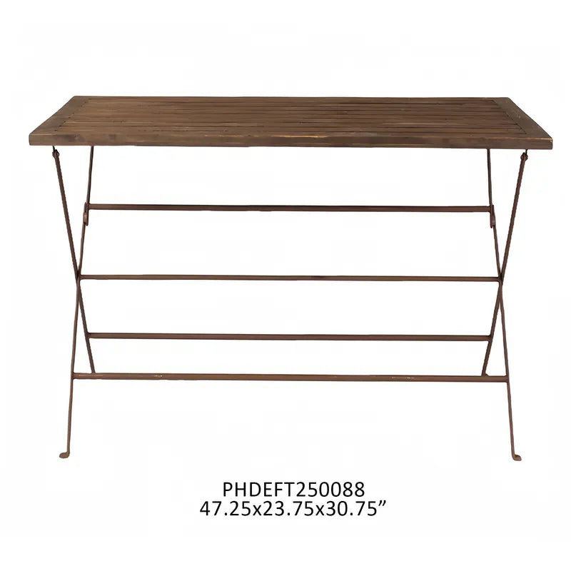 Sonoma Wood and Iron Winery Table