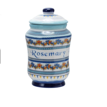 Ceramic Canister with Design & Spice Name